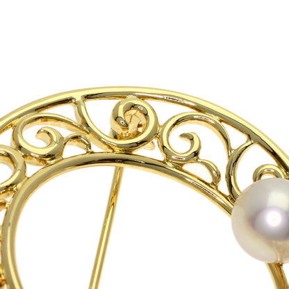 MIKIMOTO Pearl Pearl Brooch K18 Yellow Gold Ladies [Used]