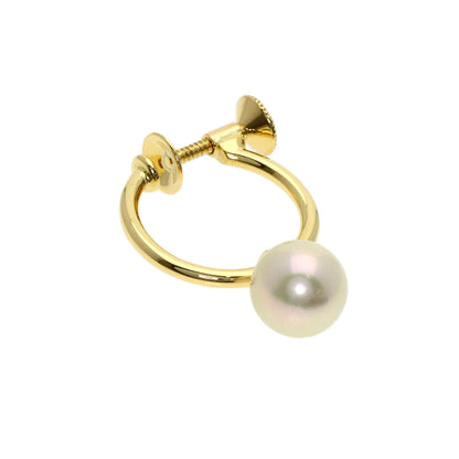 MIKIMOTO Pearl Pearl only one side Earring K18 Yellow Gold Ladies [Used]