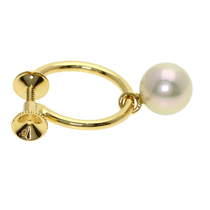 MIKIMOTO Pearl Pearl only one side Earring K18 Yellow Gold Ladies [Used]