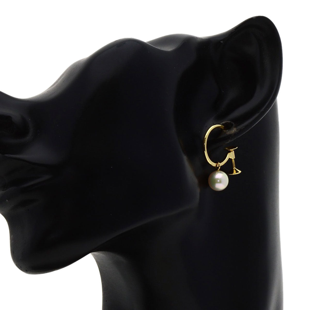 MIKIMOTO Pearl Pearl only one side Earring K18 Yellow Gold Ladies [Used]