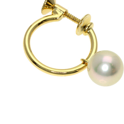 MIKIMOTO Pearl Pearl only one side Earring K18 Yellow Gold Ladies [Used]