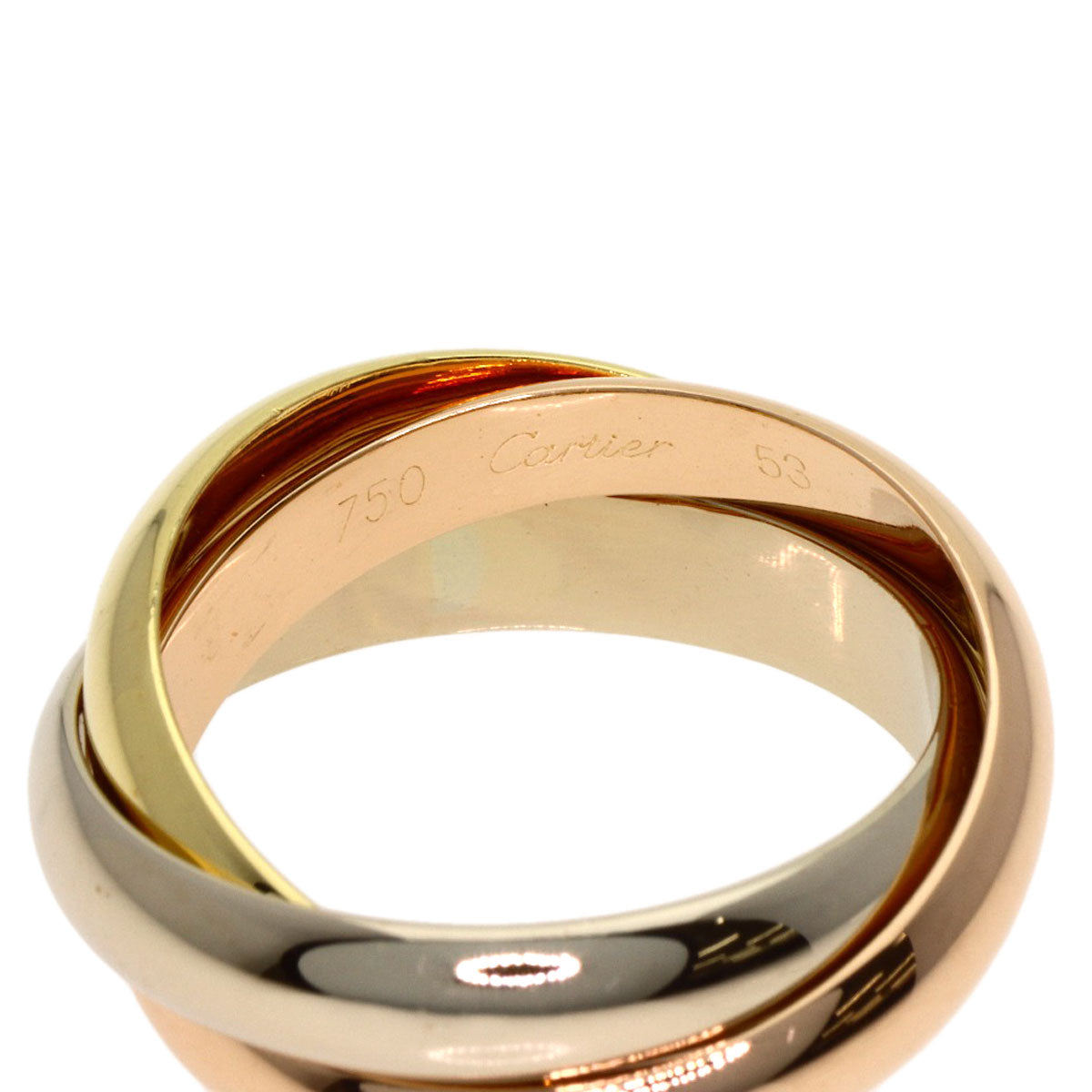 CARTIER Trinity #53 Ring K18 Yellow Gold K18 White GoldLadies [Used]