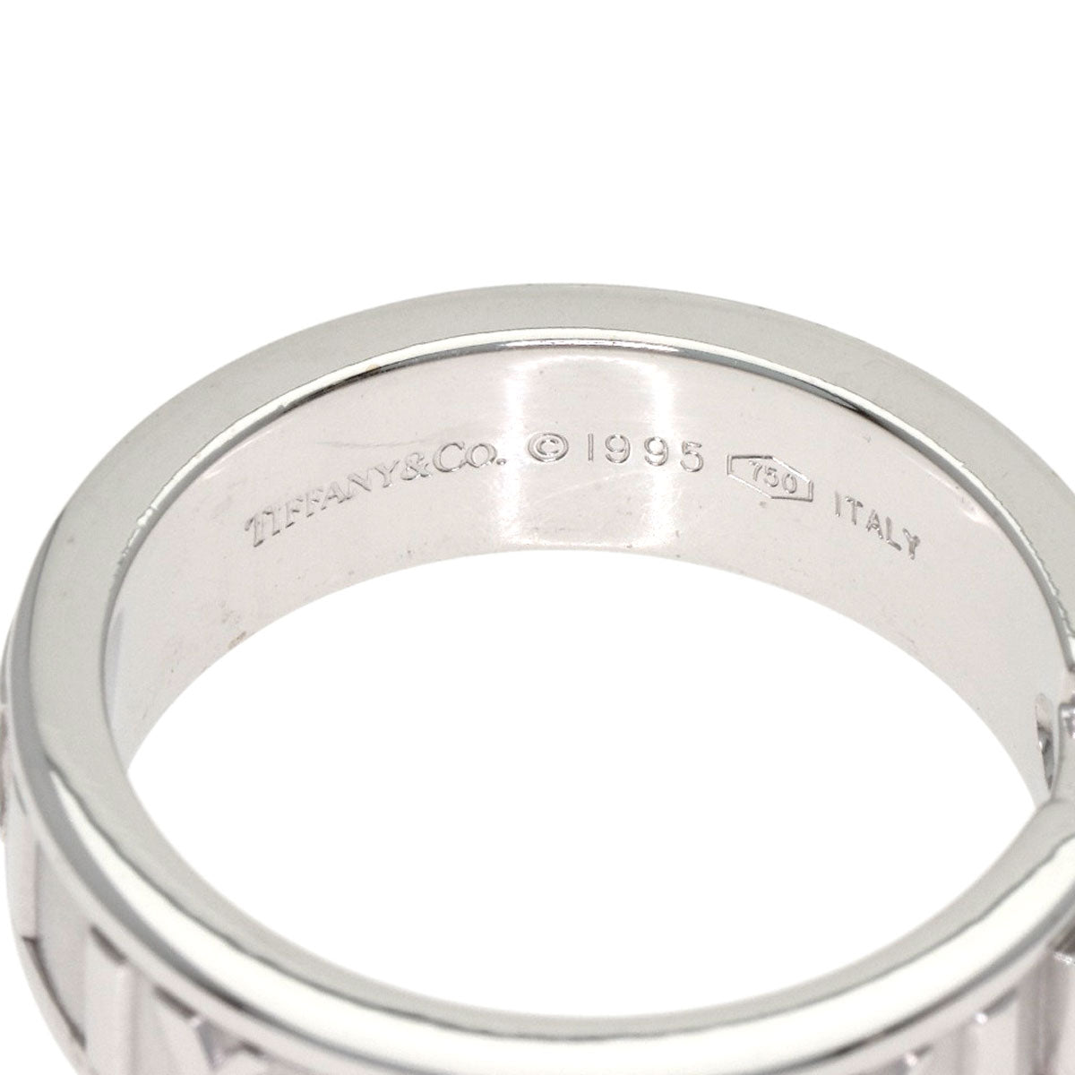 ティファニー アトラス ダイヤモンド アクアマリン リング・指輪 K18ホワイトゴールド レディース 【中古】【TIFFANY&Co.】