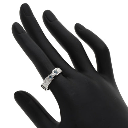 ティファニー アトラス ダイヤモンド アクアマリン リング・指輪 K18ホワイトゴールド レディース 【中古】【TIFFANY&Co.】