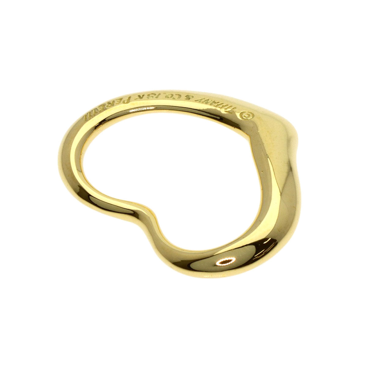 TIFFANY&Co. Open heart Pendant top K18 Yellow Gold Ladies [Used]