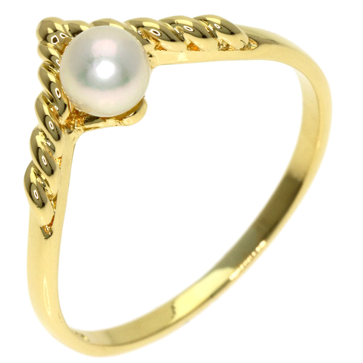 MIKIMOTO Pearl Pearl Ring K18 Yellow Gold Ladies [Used]