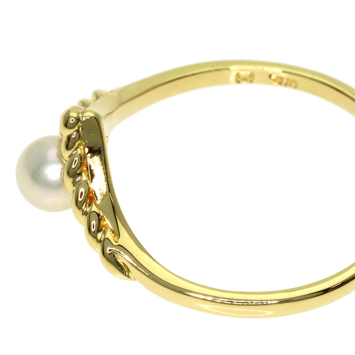 MIKIMOTO Pearl Pearl Ring K18 Yellow Gold Ladies [Used]
