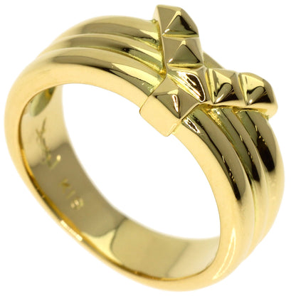 YVES SAINT LAURENT Y motif Ring K18 Yellow Gold Ladies [Used]