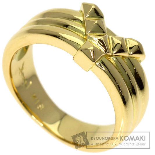 YVES SAINT LAURENT Y motif Ring K18 Yellow Gold Ladies [Used]