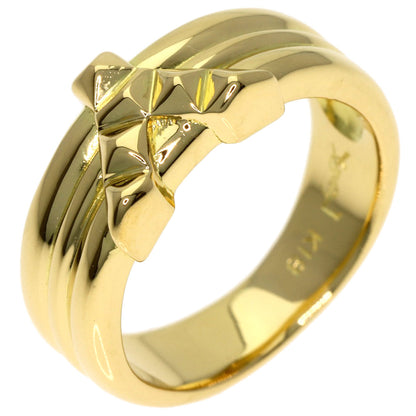 YVES SAINT LAURENT Y motif Ring K18 Yellow Gold Ladies [Used]