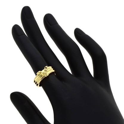 YVES SAINT LAURENT Y motif Ring K18 Yellow Gold Ladies [Used]