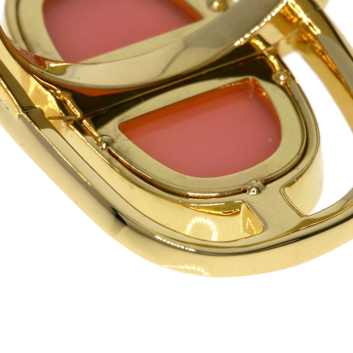 HERMES Chaine d'Ancre Lumiere Pink Opal Diamond Ring K18 Yellow Gold Ladies [Used]