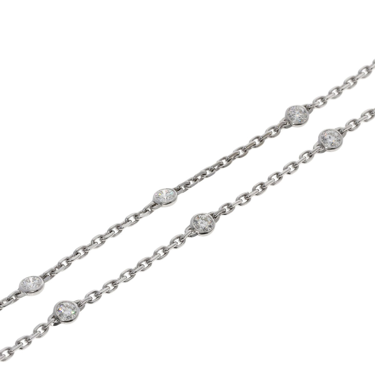 CARTIER Pearl Pearl Diamond Necklace K18 White Gold Ladies [Used]