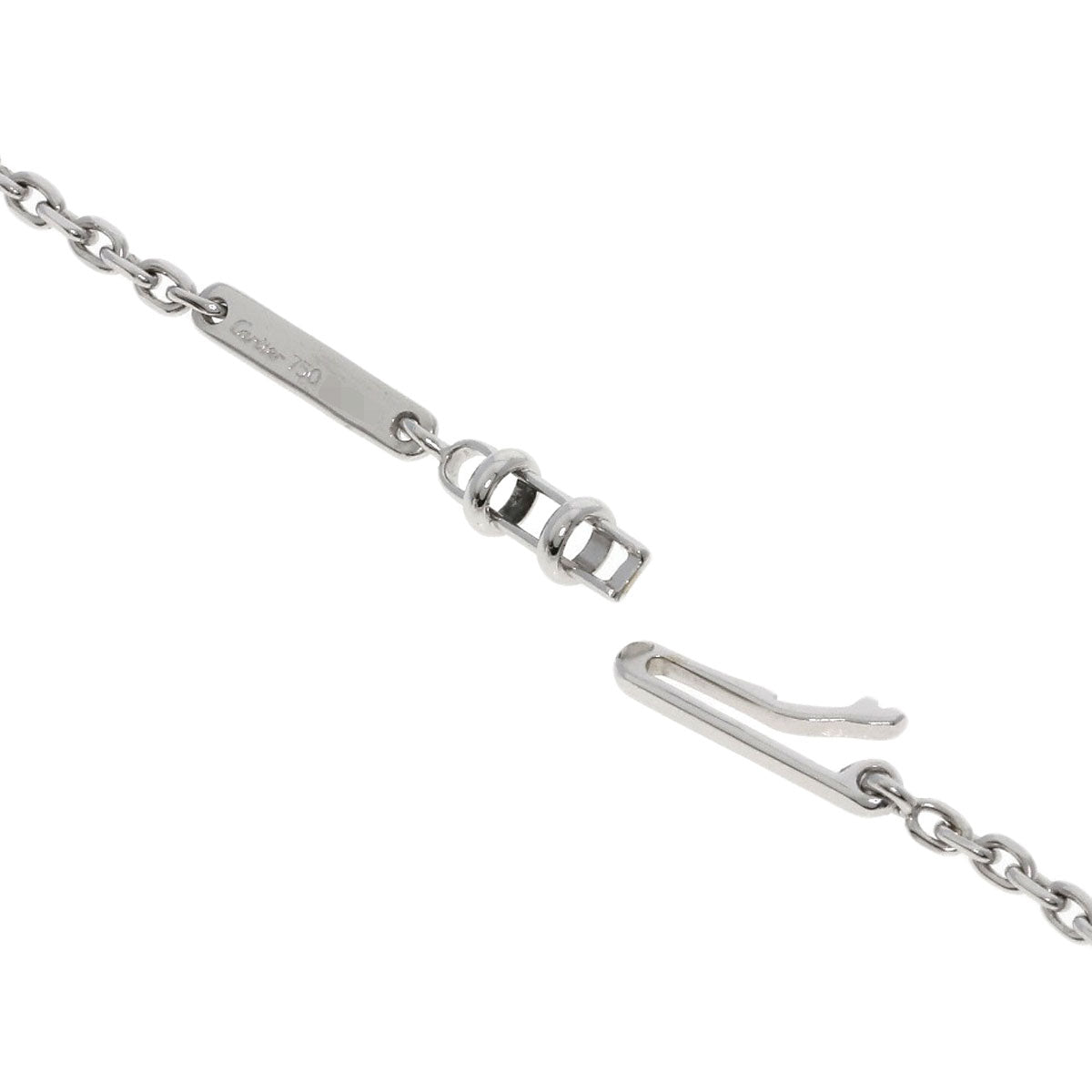 CARTIER Pearl Pearl Diamond Necklace K18 White Gold Ladies [Used]