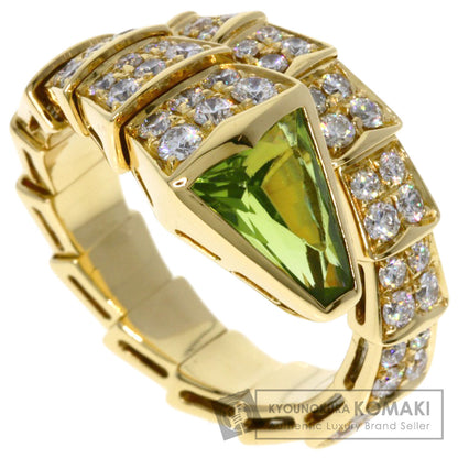 BVLGARI Serpenti Peridot Diamond L size Necklace K18 Yellow Gold Ladies [Used]