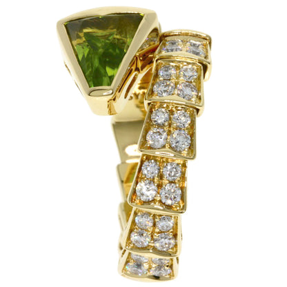 BVLGARI Serpenti Peridot Diamond L size Necklace K18 Yellow Gold Ladies [Used]