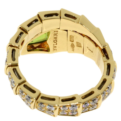 BVLGARI Serpenti Peridot Diamond L size Necklace K18 Yellow Gold Ladies [Used]
