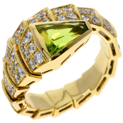 BVLGARI Serpenti Peridot Diamond L size Necklace K18 Yellow Gold Ladies [Used]