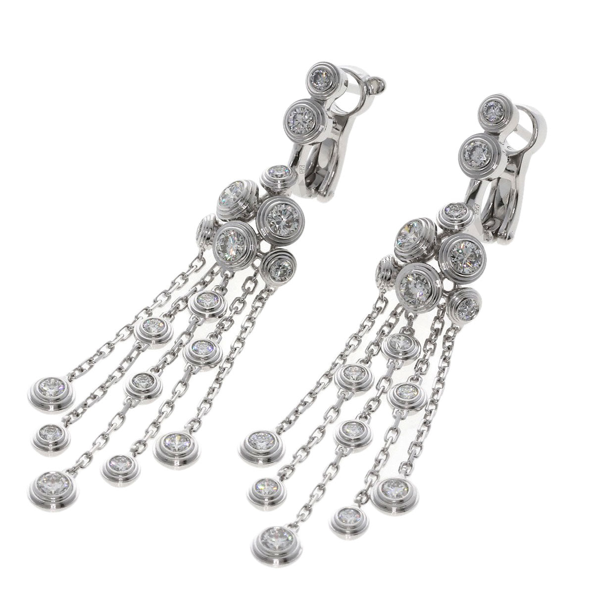 CARTIER Diaman Leger Diamond earring K18 White Gold Ladies [Used]