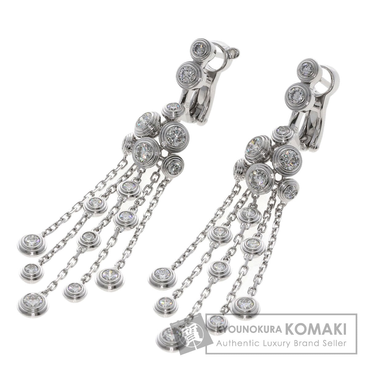 CARTIER Diaman Leger Diamond earring K18 White Gold Ladies [Used]