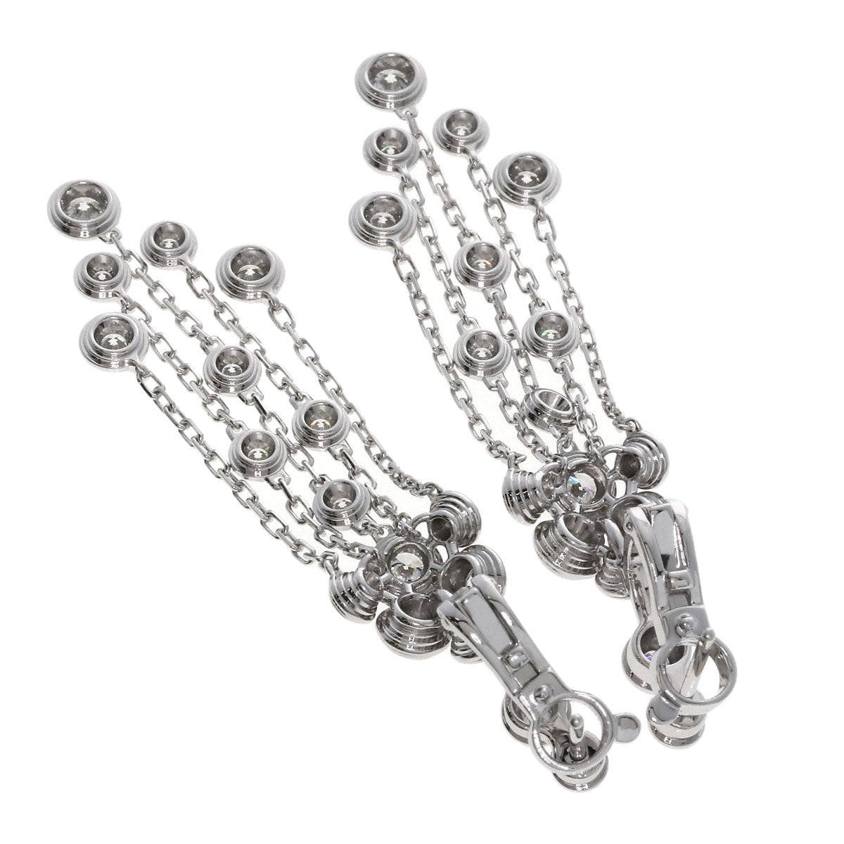 CARTIER Diaman Leger Diamond earring K18 White Gold Ladies [Used]