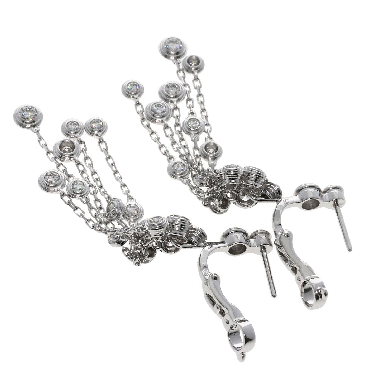 CARTIER Diaman Leger Diamond earring K18 White Gold Ladies [Used]
