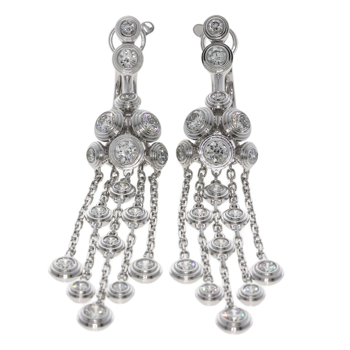 CARTIER Diaman Leger Diamond earring K18 White Gold Ladies [Used]