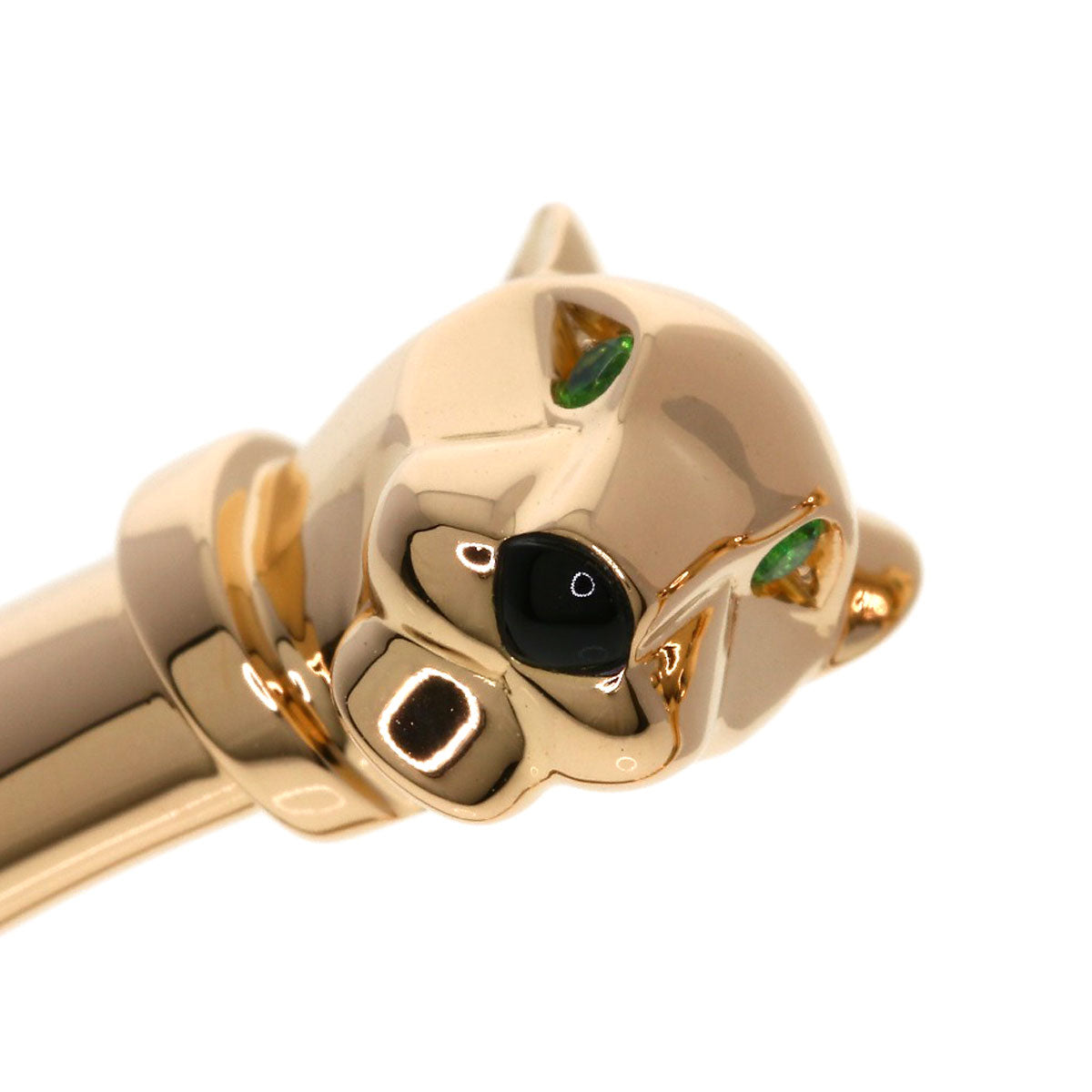 CARTIER PANTHERE Tsavorite Garnet Onyx #18 Bracelet K18 Pink Gold Ladies [Used]