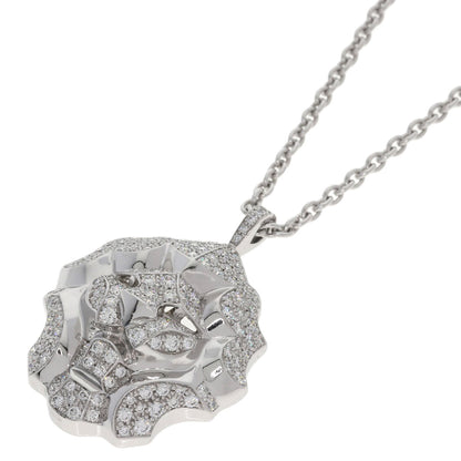 CHANEL Diamond Sous le Signe du Lion Necklace K18 White Gold Ladies [Used]