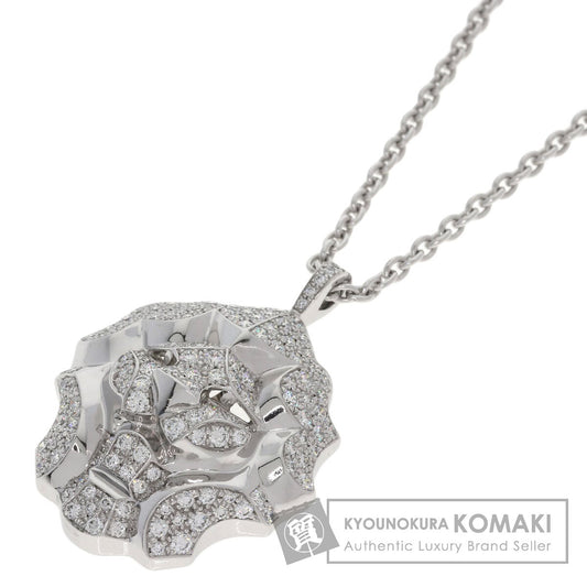 CHANEL Diamond Sous le Signe du Lion Necklace K18 White Gold Ladies [Used]