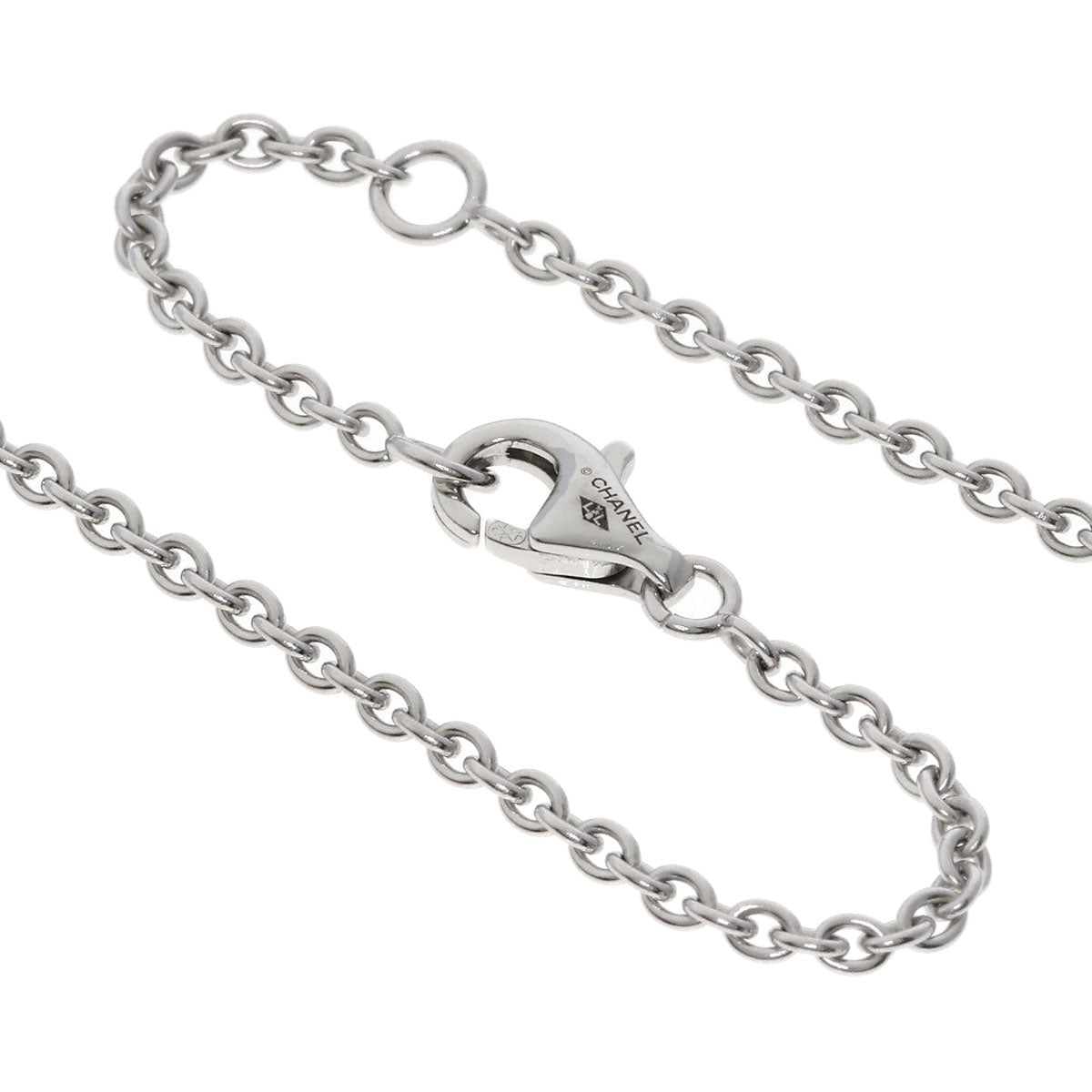 CHANEL Diamond Sous le Signe du Lion Necklace K18 White Gold Ladies [Used]