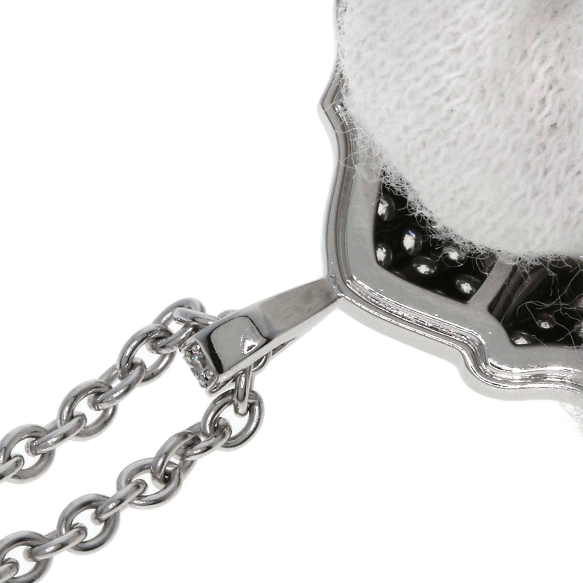 CHANEL Diamond Sous le Signe du Lion Necklace K18 White Gold Ladies [Used]