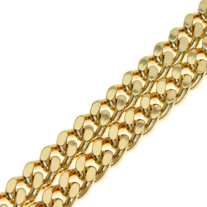 Curb chain Kihei 2 sides Necklace K18 Yellow Gold 99.7g　mens