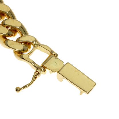 Curb chain Kihei 2 sides Necklace K18 Yellow Gold 99.7g　mens