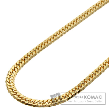 Curb chain Kihei 6-sided double Necklace K18 Yellow Gold 30.1g　Ladies