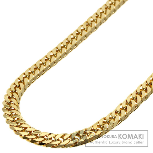 Curb chain Kihei 6-sided double Necklace K18 Yellow Gold 46.3g　Ladies