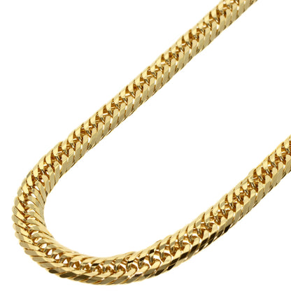 Curb chain 12-sided triple Necklace K18 Yellow Gold 50g　mens