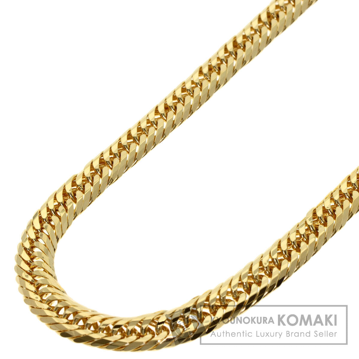 Curb chain 12-sided triple Necklace K18 Yellow Gold 50g　mens