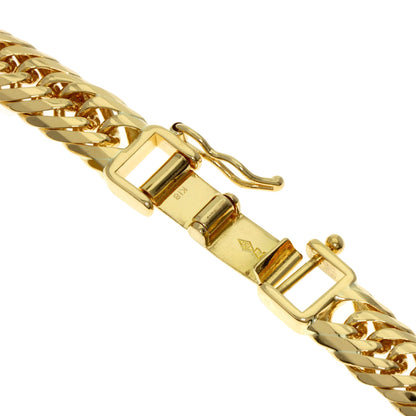 Curb chain 12-sided triple Necklace K18 Yellow Gold 50g　mens