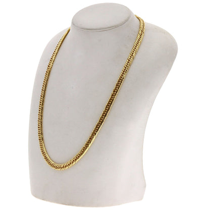 Curb chain 12-sided triple Necklace K18 Yellow Gold 50g　mens