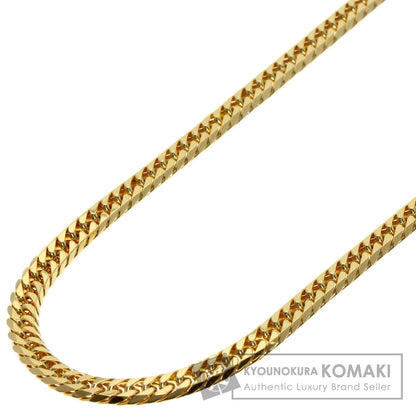 Curb chain Kihei 6-sided double Necklace K18 Yellow Gold 37.2g　mens