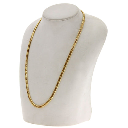 Curb chain Kihei 6-sided double Necklace K18 Yellow Gold 37.2g　mens