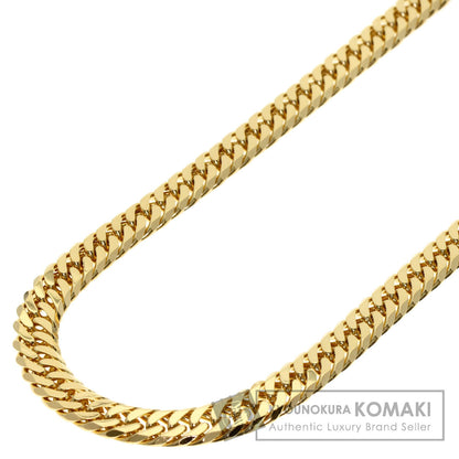 Curb chain Kihei 6-sided double Necklace K18 Yellow Gold 51.2g　mens