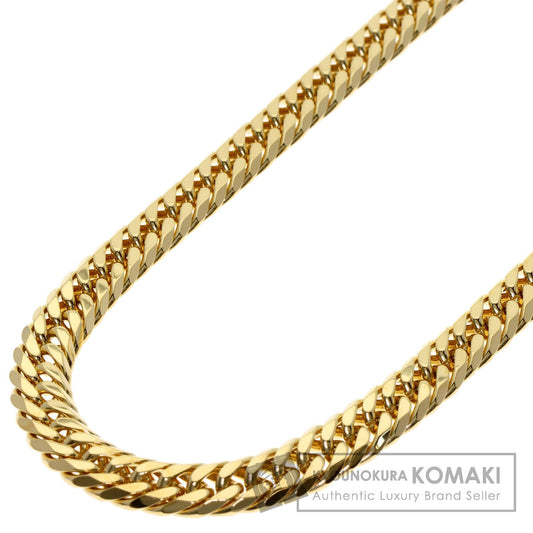 Curb chain Kihei 6-sided double Necklace K18 Yellow Gold 72.2g　Ladies