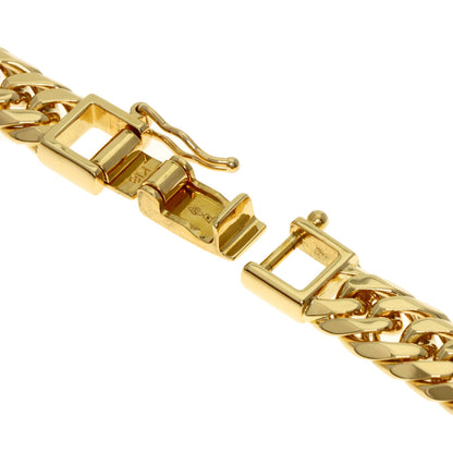 Curb chain Kihei 6-sided double Necklace K18 Yellow Gold 72.2g　Ladies