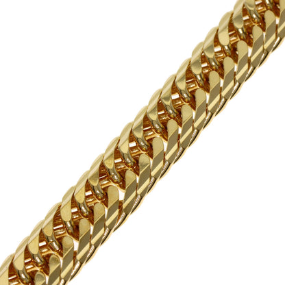 Curb Chain Kihei 16-sided Triple Bracelet K18 Yellow Gold 30g　mens