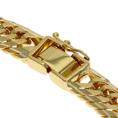 Curb Chain Kihei 16-sided Triple Bracelet K18 Yellow Gold 30g　mens