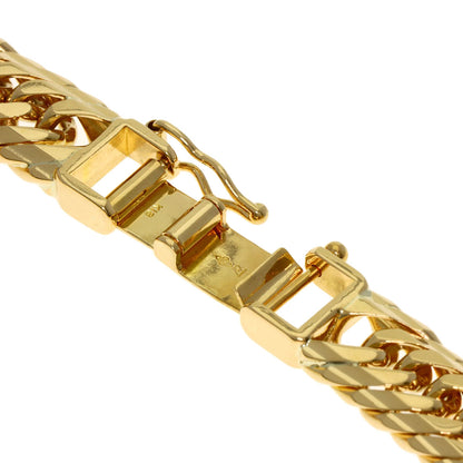 Curb Chain Kihei 16-sided Triple Bracelet K18 Yellow Gold 30g　mens