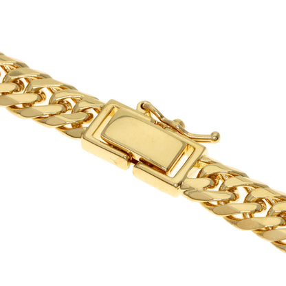 Curb chain Kihei 6-sided double Necklace K18 Yellow Gold 45.9g　Ladies