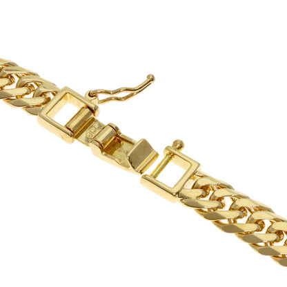 Curb chain Kihei 6-sided double Necklace K18 Yellow Gold 45.9g　Ladies